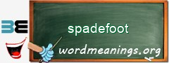 WordMeaning blackboard for spadefoot